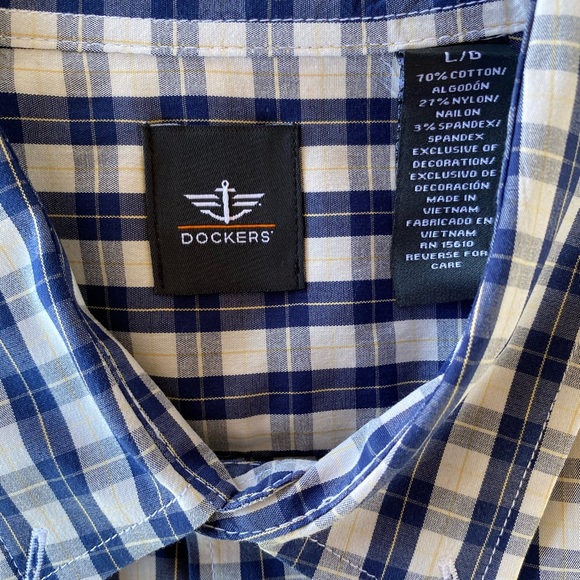 Men's DOCKERS Comfort Stretch No-Wrinkle Shirt - Picture 5 of 5